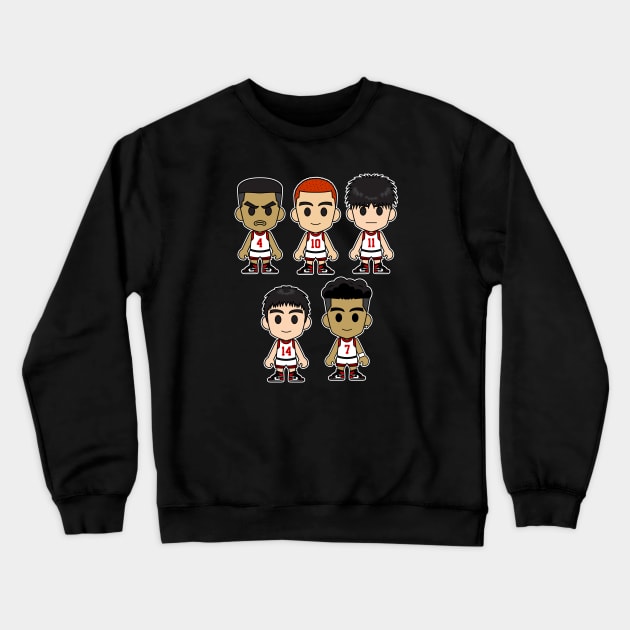 The First Slam Dunk Anime Chibi Crewneck Sweatshirt by Chibi Pops